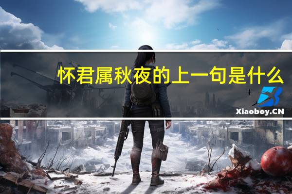 怀君属秋夜的上一句是什么