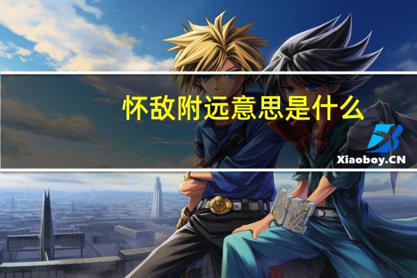 怀敌附远意思是什么