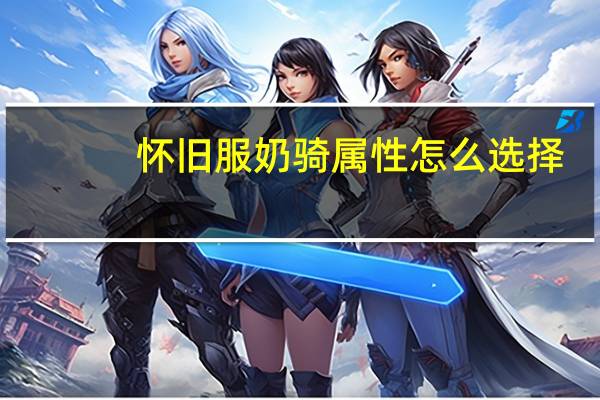 怀旧服奶骑属性怎么选择（魔兽世界怀旧服奶骑属性选择）