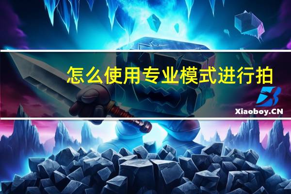 怎么使用专业模式进行拍