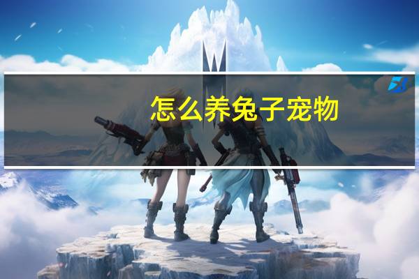 怎么养兔子宠物