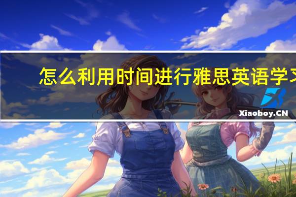 怎么利用时间进行雅思英语学习