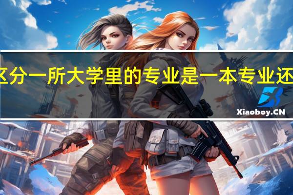 怎么区分一所大学里的专业是一本专业还是二本专业