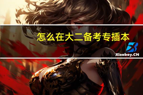 怎么在大二备考专插本