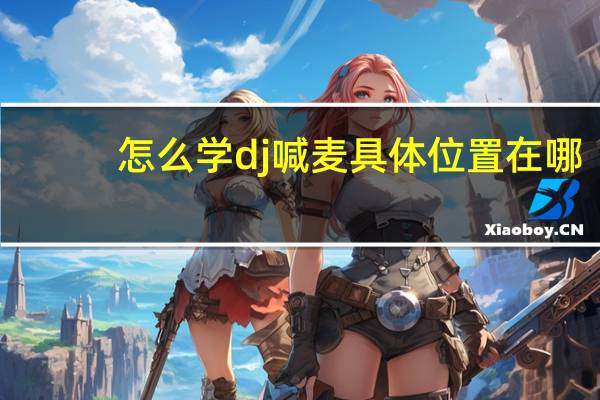 怎么学dj喊麦具体位置在哪