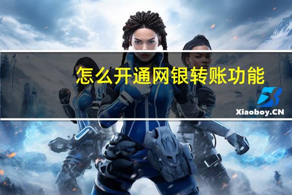 怎么开通网银转账功能（怎么开通网银）