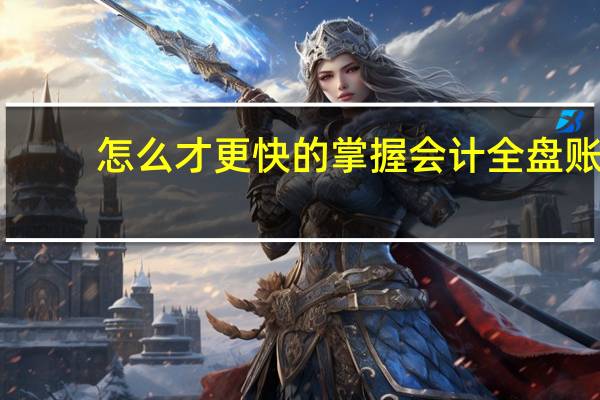 怎么才更快的掌握会计全盘账