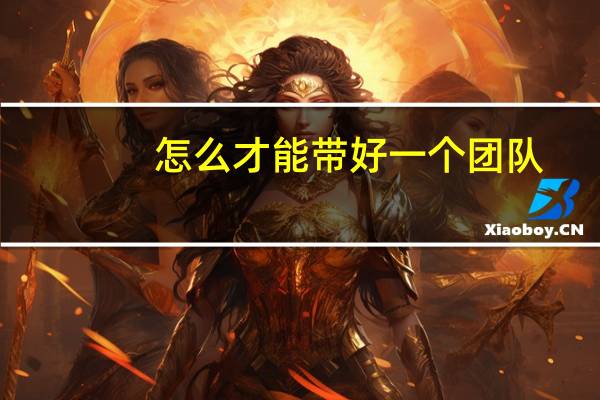 怎么才能带好一个团队，从哪些方面抓起。怎么做才可以使整个团队有激情呢