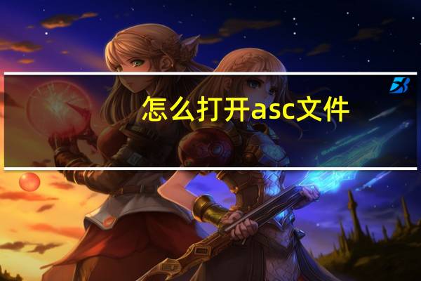怎么打开asc文件(请问 asc文件用什么软件打开)