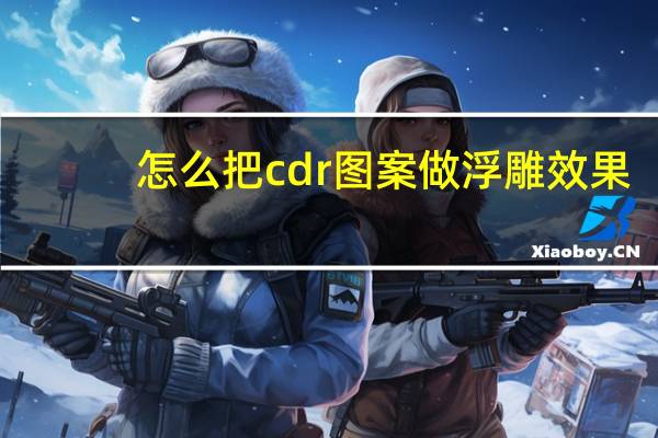 怎么把cdr图案做浮雕效果（cdr如何做浮雕效果）