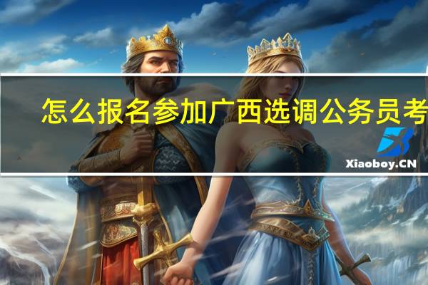 怎么报名参加广西选调公务员考试