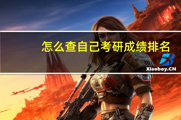 怎么查自己考研成绩排名