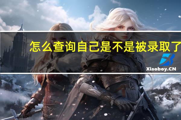 怎么查询自己是不是被录取了