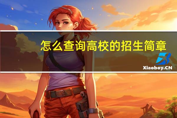 怎么查询高校的招生简章