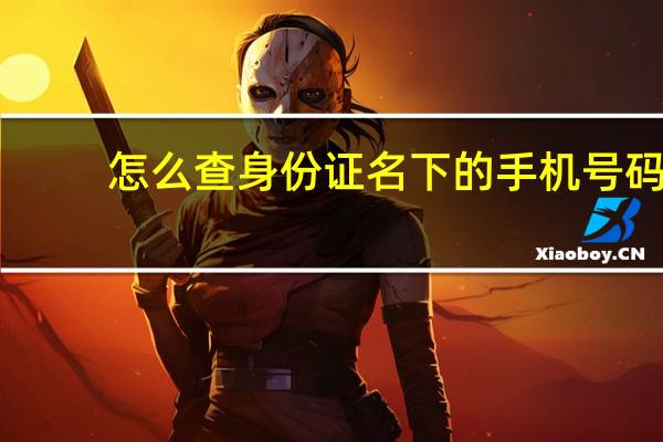 怎么查身份证名下的手机号码（怎么查身份证名下的手机号）