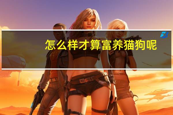 怎么样才算富养猫狗呢