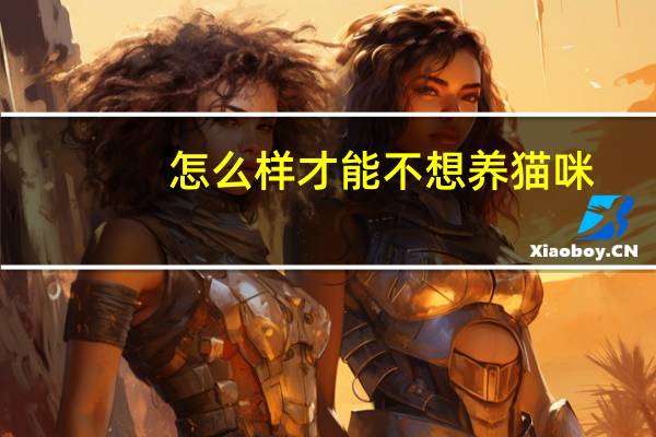 怎么样才能不想养猫咪