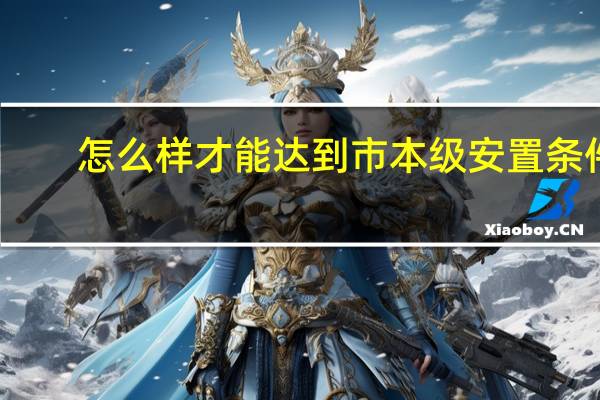 怎么样才能达到市本级安置条件