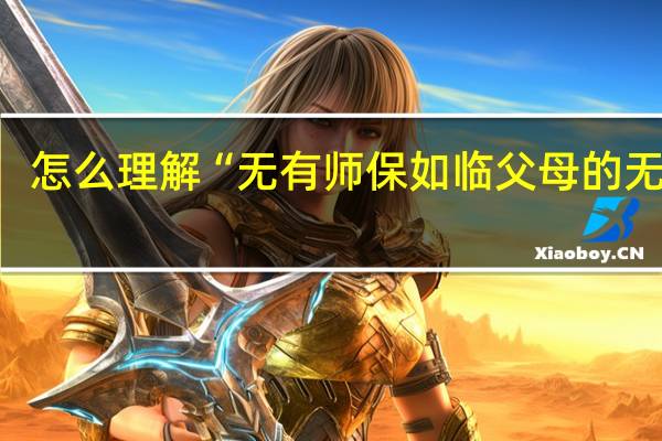 怎么理解“无有师保如临父母的无”字
