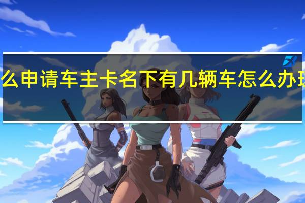 怎么申请车主卡名下有几辆车怎么办理车主卡