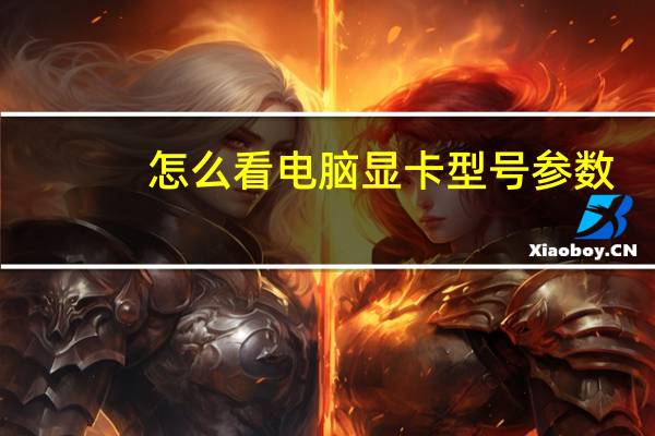 怎么看电脑显卡型号参数（怎么看电脑显卡）