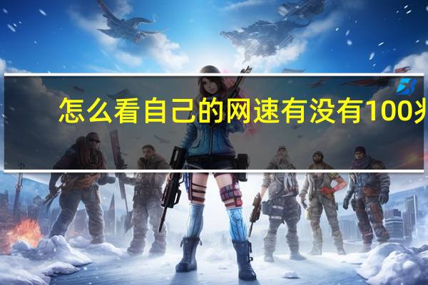 怎么看自己的网速有没有100兆（怎么看自己的网速）
