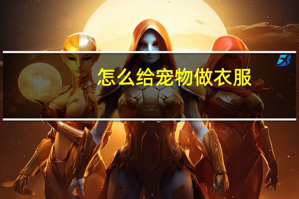 怎么给宠物做衣服