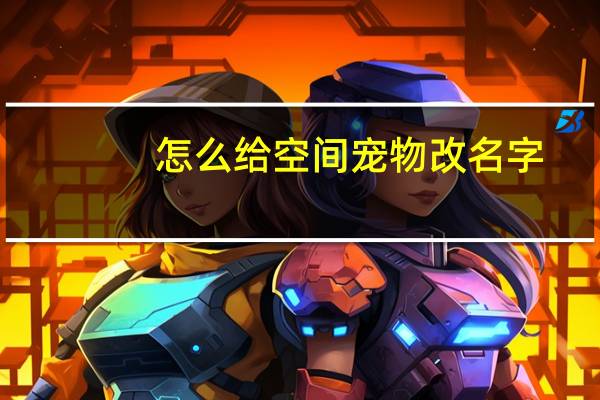 怎么给空间宠物改名字