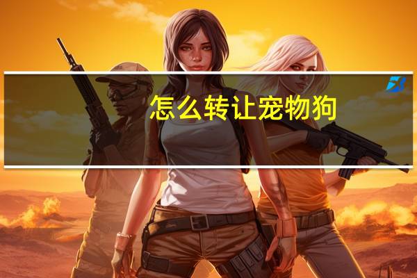 怎么转让宠物狗