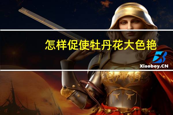 怎样促使牡丹花大色艳