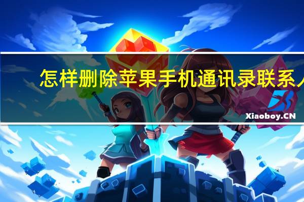 怎样删除苹果手机通讯录联系人(苹果手机通讯录联系人)