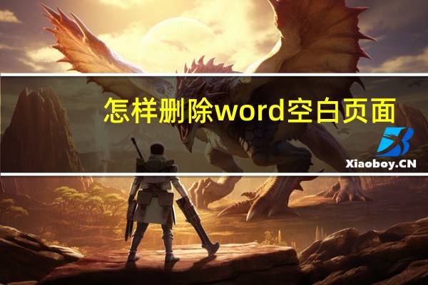 怎样删除word空白页面（如何删除word空白页面）