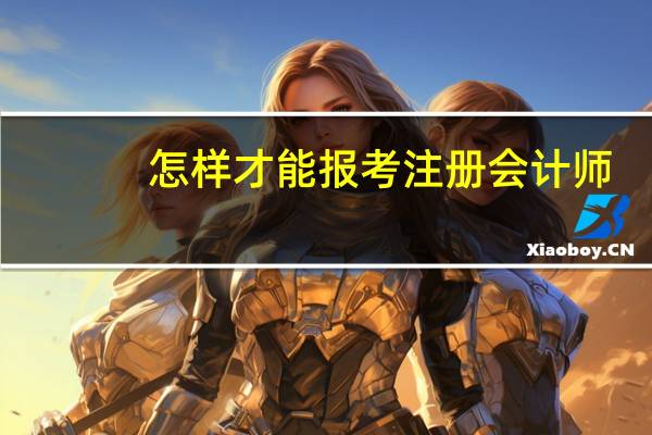 怎样才能报考注册会计师