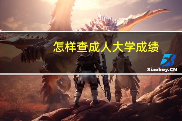 怎样查成人大学成绩