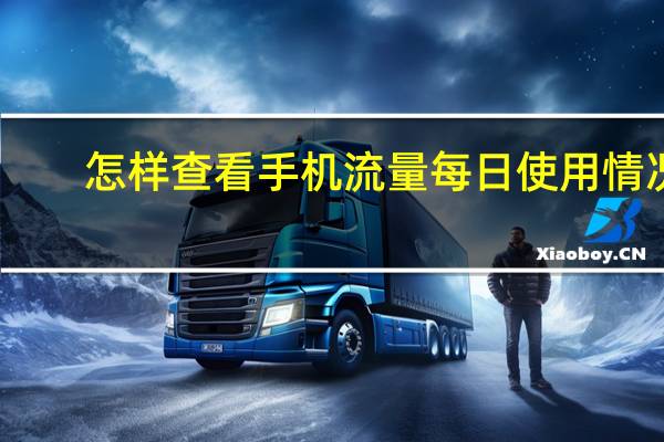 怎样查看手机流量每日使用情况（怎样查看手机流量）