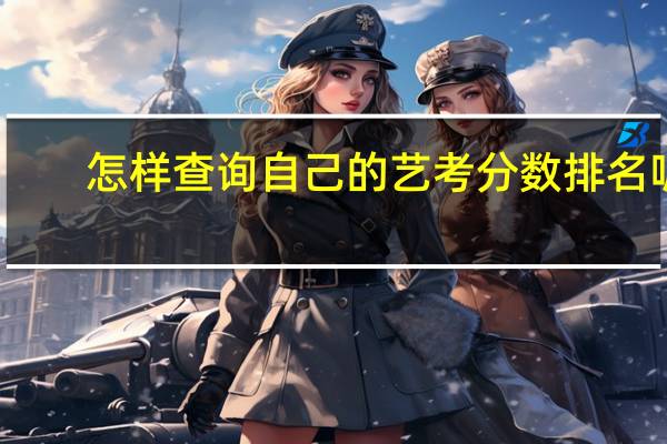 怎样查询自己的艺考分数排名呢