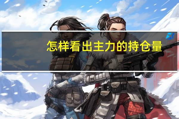 怎样看出主力的持仓量