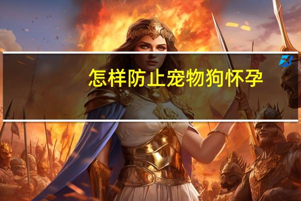 怎样防止宠物狗怀孕