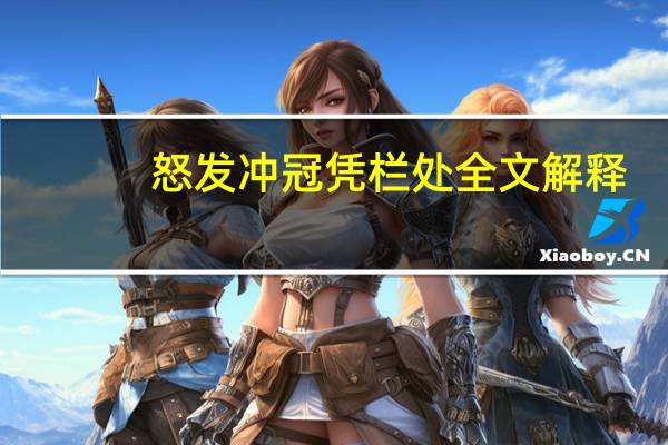 怒发冲冠凭栏处全文解释
