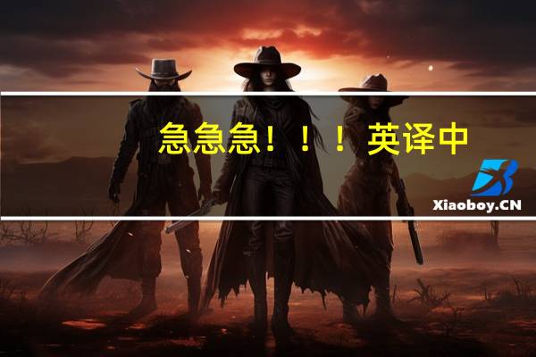 急急急！！！英译中