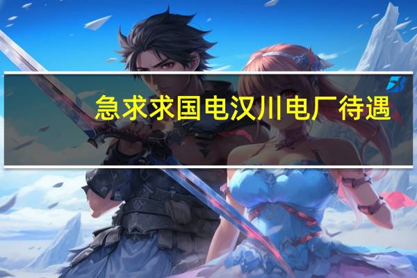 急求求国电汉川电厂待遇。重金悬赏!!!