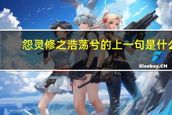 怨灵修之浩荡兮的上一句是什么