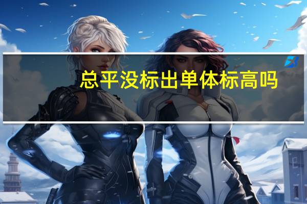 总平没标出单体标高吗