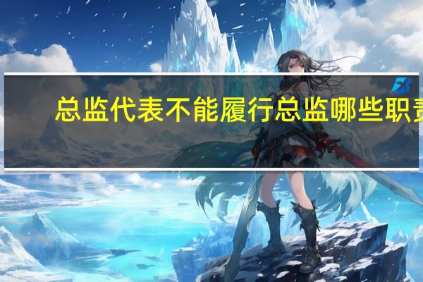 总监代表不能履行总监哪些职责