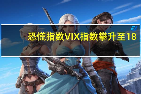 恐慌指数VIX指数攀升至18.15为5月31日以来最高水平