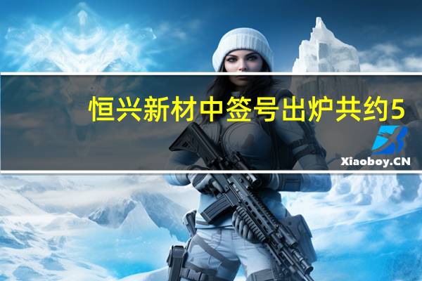恒兴新材中签号出炉 共约5.99万个