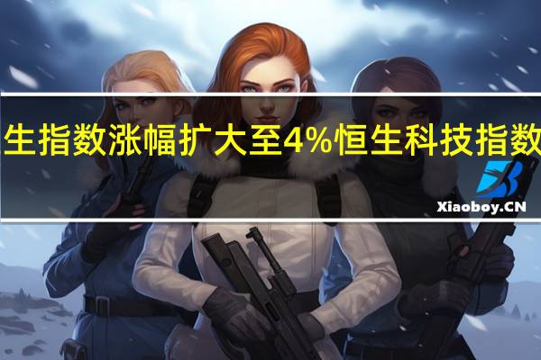 恒生指数涨幅扩大至4%恒生科技指数上涨4%