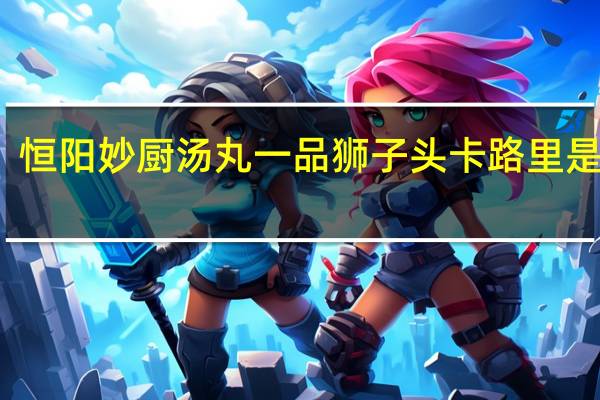 恒阳 妙厨汤丸 一品狮子头卡路里是多少