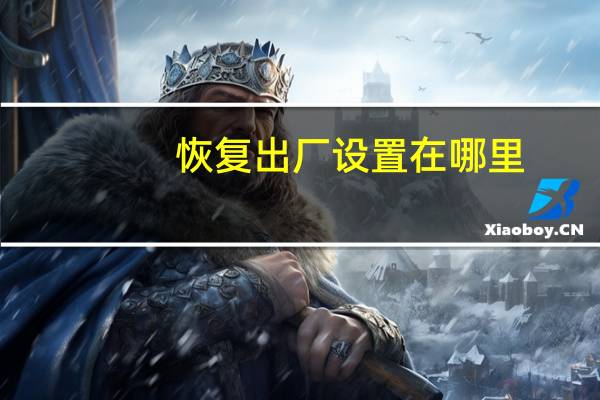恢复出厂设置在哪里?vivo（恢复出厂设置在哪里）