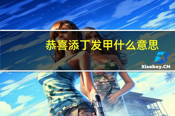 恭喜添丁发甲什么意思